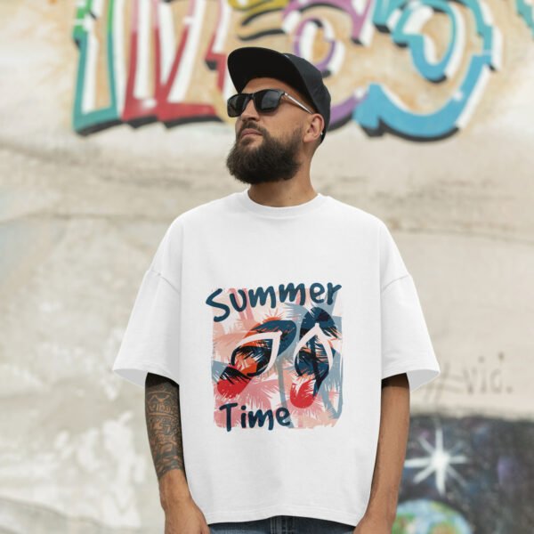 Summer Vibes in Premium Comfort: Our Summer Time Oversized Tee - Image 2