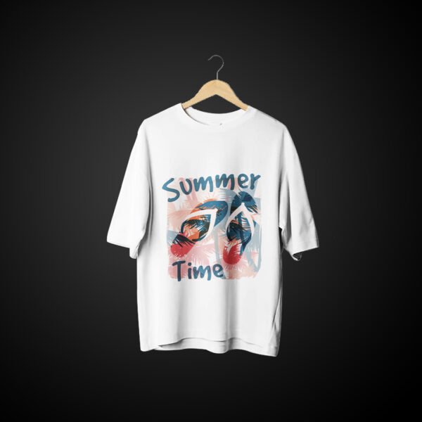 Summer Vibes in Premium Comfort: Our Summer Time Oversized Tee - Image 4
